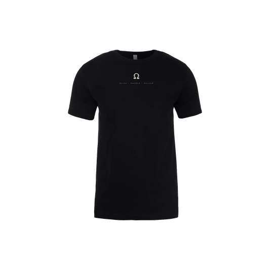 Black front flat lay
