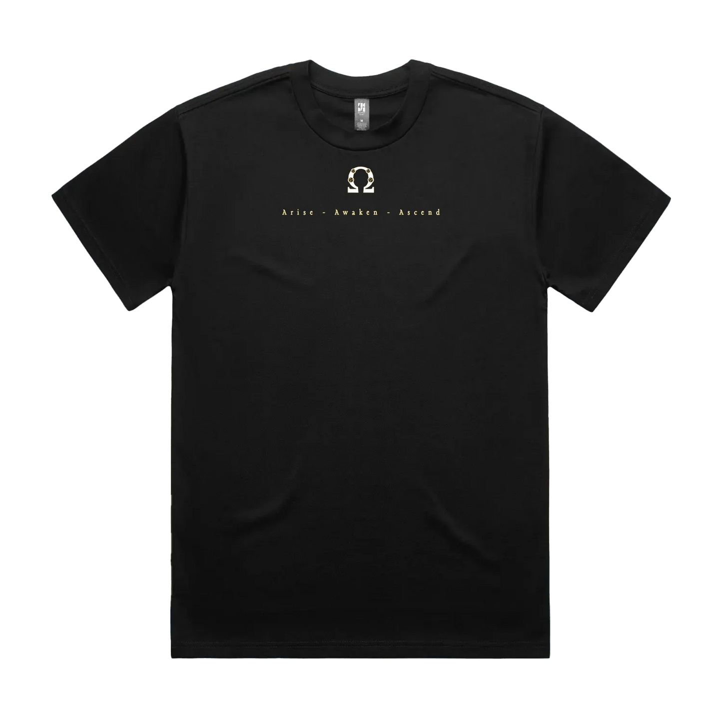 Black front flat lay