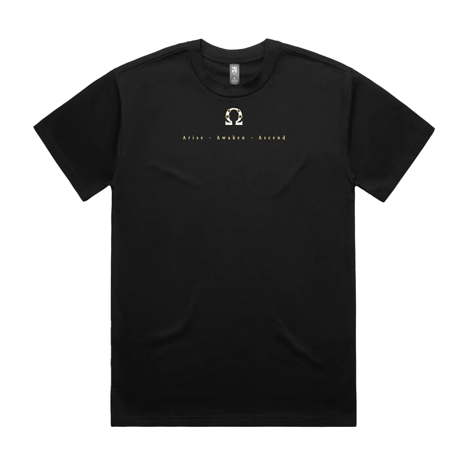 Black front flat lay