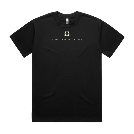 Black front flat lay